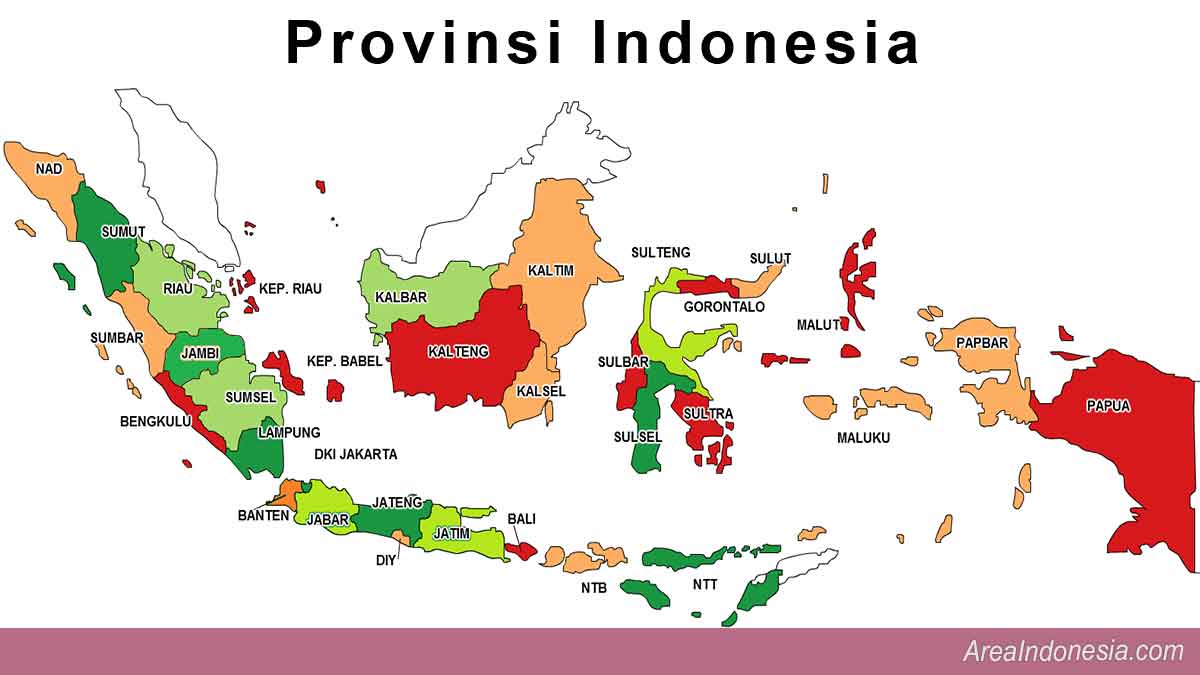 Peta Indonesia 34 Provinsi di Indonessia Lengkap