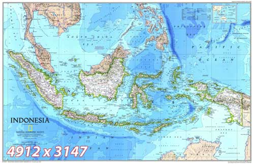 Full Map of Indonesia - Geographic Map of Indonesia  