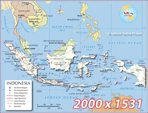 Full Map of Indonesia - Political Map