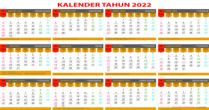 Download Kalender 2022 per bulan lengkap