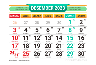 Kalender Desember 2023