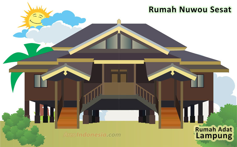 Rumah Nuwou Sesat Rumah Adat Lampung