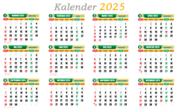 kalender 2025 perbulan legkap