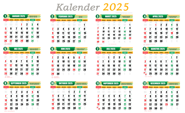 Download kalender tahun 2025