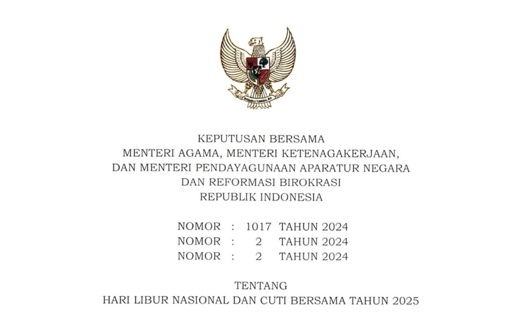 SKB 3 Menteri - Libur Nasional & Cuti Bersama 2025 pdf