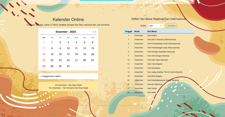 Daftar Hari Penting Nasional Indonesia